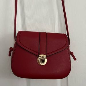 Red Purse, clutch, cross body